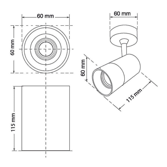 Surface Downlight L108 LED Coolwhite 12W – recessed LED ceiling spotlight, view 2 | LAMP & LIGHT - Design forward Decorative lamp , Downlights, pendant lamp , striplights