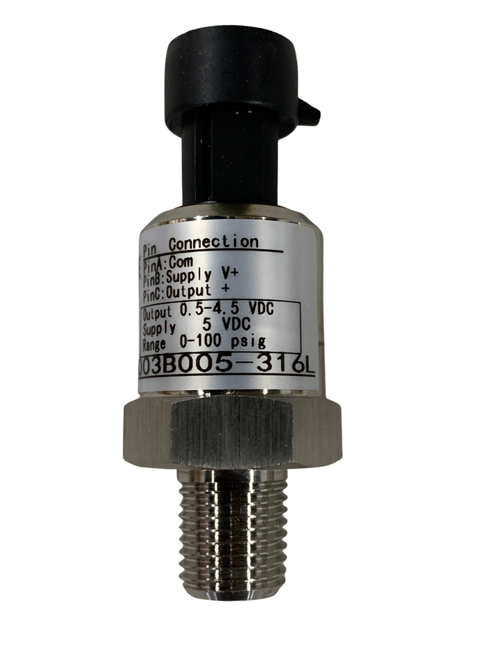 SW Pressure Transducer, 0-100 PSI, PO