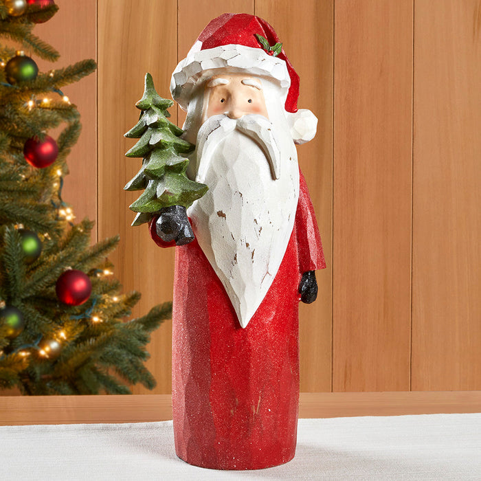 Sweet Rustic Santa Figurines