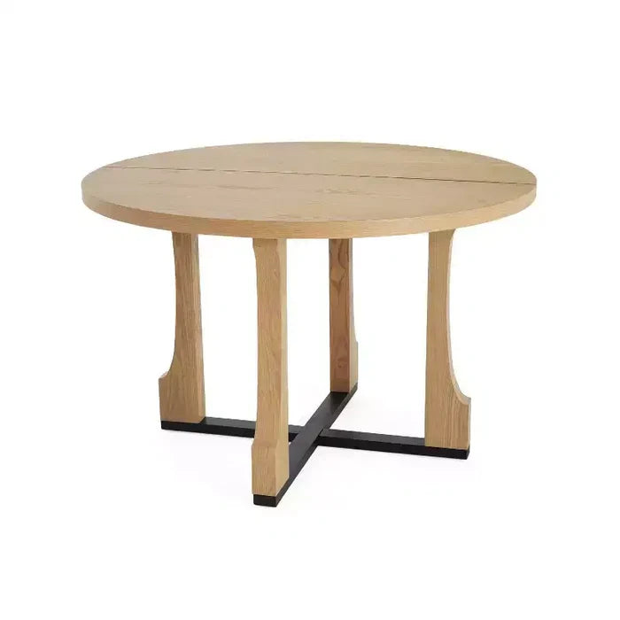Christopher Knight Home Andrew 48" Rustic Criss Cross Frame Round Dining Table Natural Oak