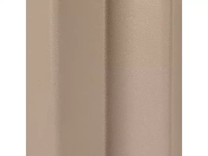 Storied Home Pleated Metal Side Table, Beige