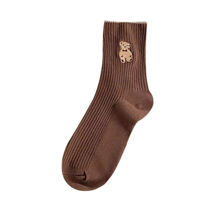 Teddy Bear Mid-Tube Socks - Women's