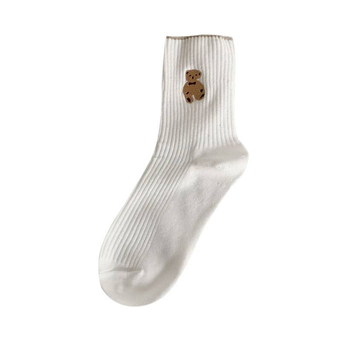 Teddy Bear Mid-Tube Socks - Women's