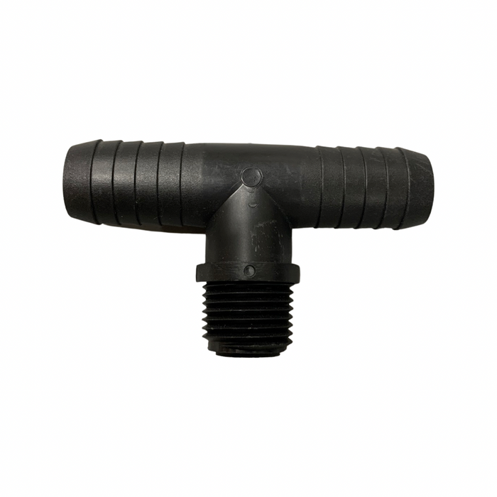 Tee 1/2" MNPT to 3/4" HB Nylon