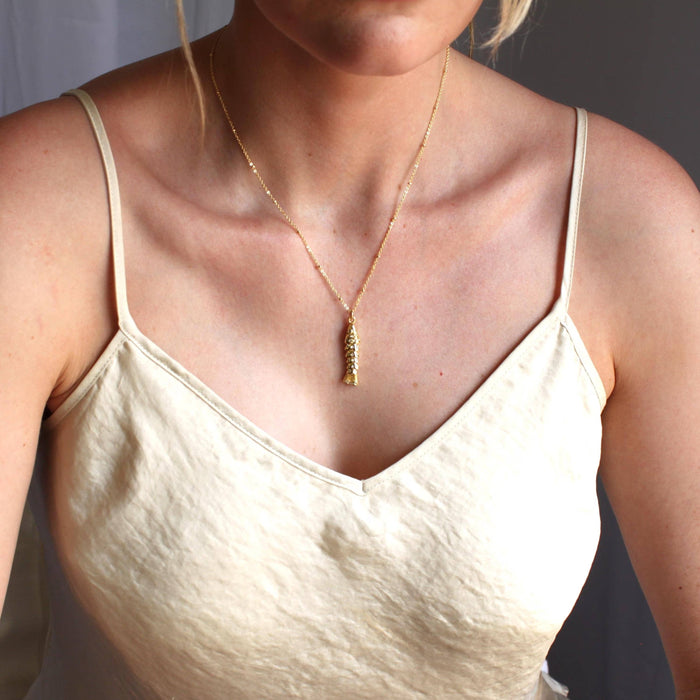 The Silver Wren 14K Gold-Filled Fish Pendant Necklace