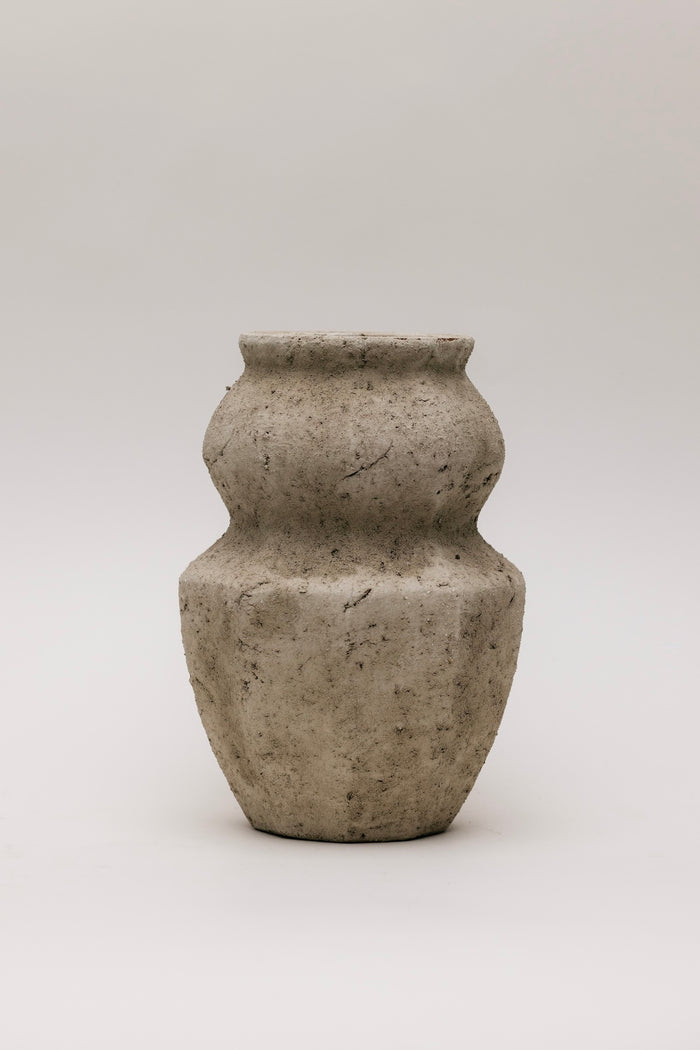 Toullon Vase - White Cement