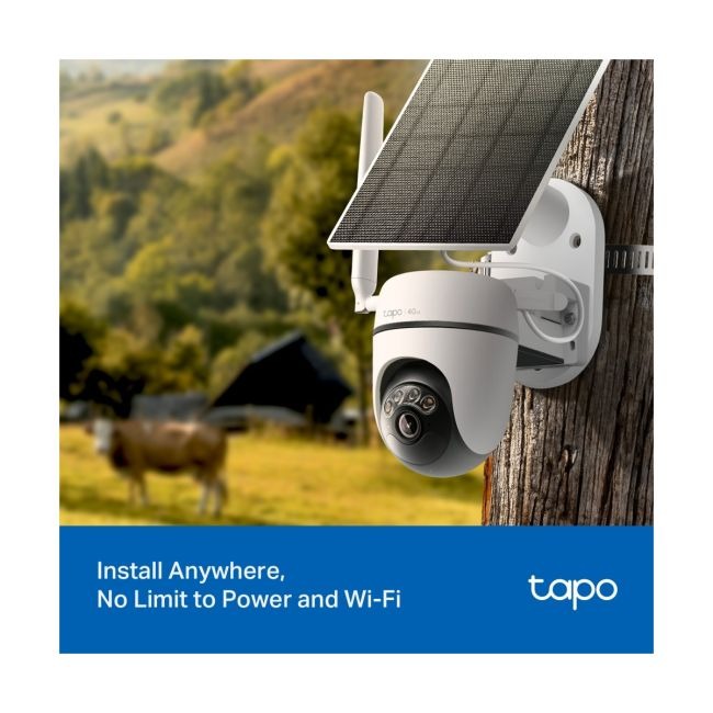 TP-Link 3MP Solar Security Camera Outdoor Wireless 4G Security Camera with SIM Slot | TAPOC615GKIT