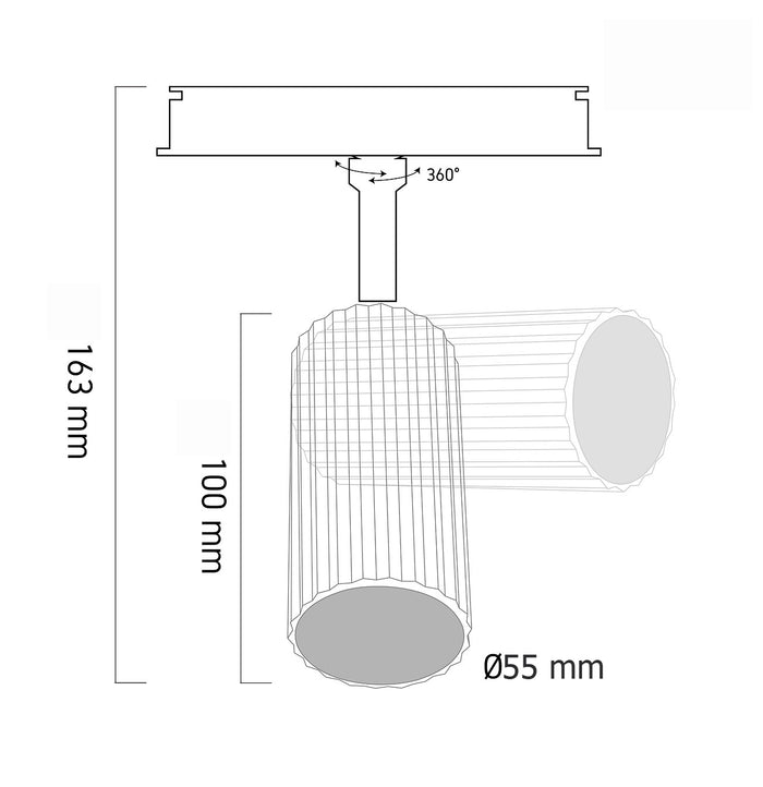 Tracklight HL153 – LED track light spotlight, view 2 | LAMP & LIGHT - Design forward Decorative lamp , Downlights, pendant lamp , striplights