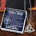 Triple Moon Goddess Necklace - Viking - To My Fierce Viking Mom - To Me You're Still A Warrior Queen - Gnya19007