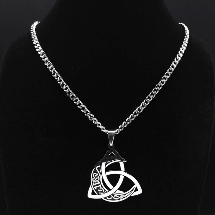 Triple Moon Goddess Necklace - Viking - To My Fierce Viking Mom - To Me You're Still A Warrior Queen - Gnya19007