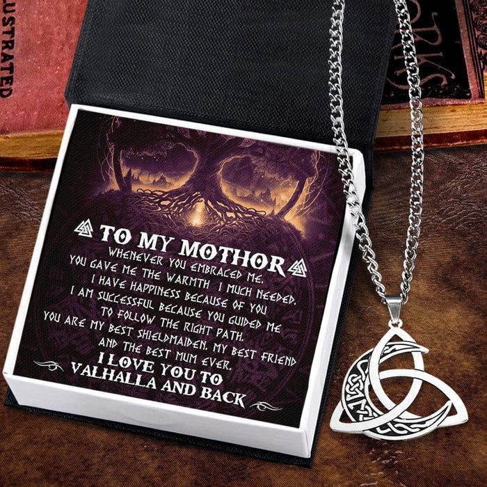 Triple Moon Goddess Necklace - Viking - To My Mothor - You Are My Best Shieldmaiden - Gnya19004