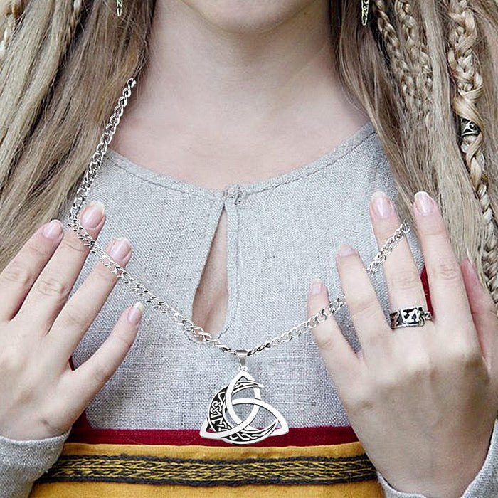 Triple Moon Goddess Necklace - Viking - To My Shieldmaiden Mom - I'm So Proud To Be Your Child - Gnya19005