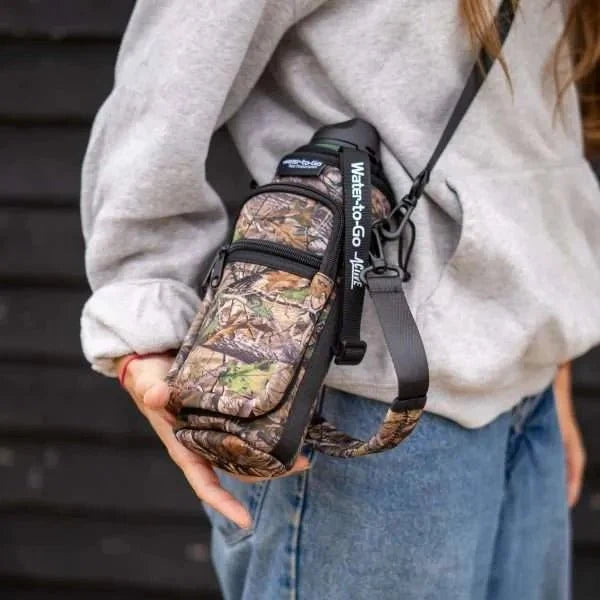 Ultimate Bottle Bag ‘Neoprene’ - Camo filter water bottle - Water to Go