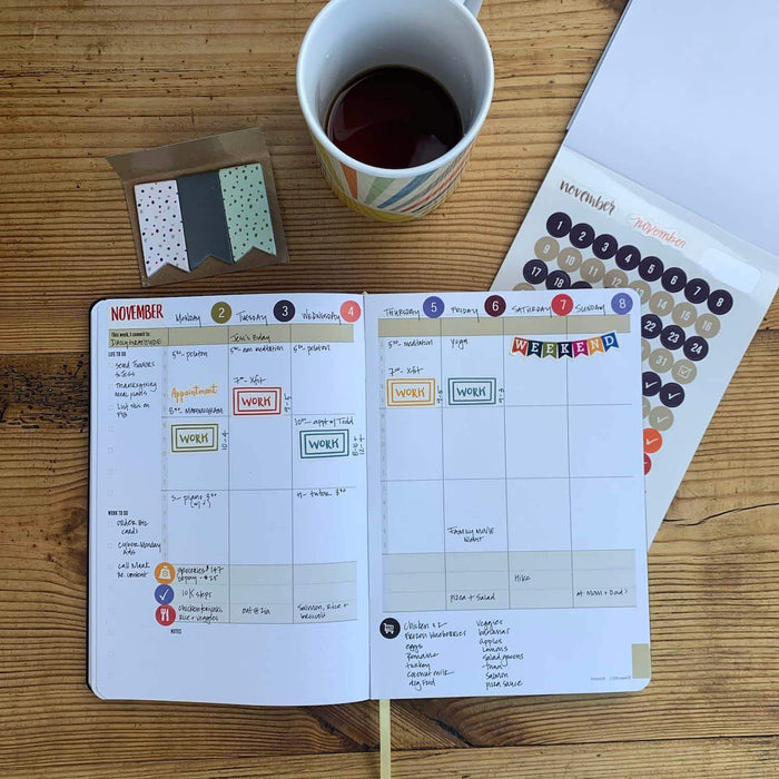 Undated Day Planner Weekly View