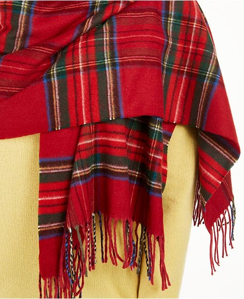 V FRAAS Eco Tartan Wrap Classic Red - Machann.com