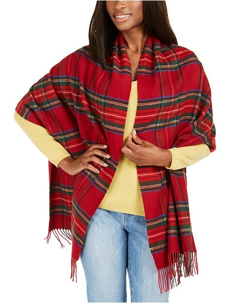 V FRAAS Eco Tartan Wrap Classic Red - Machann.com