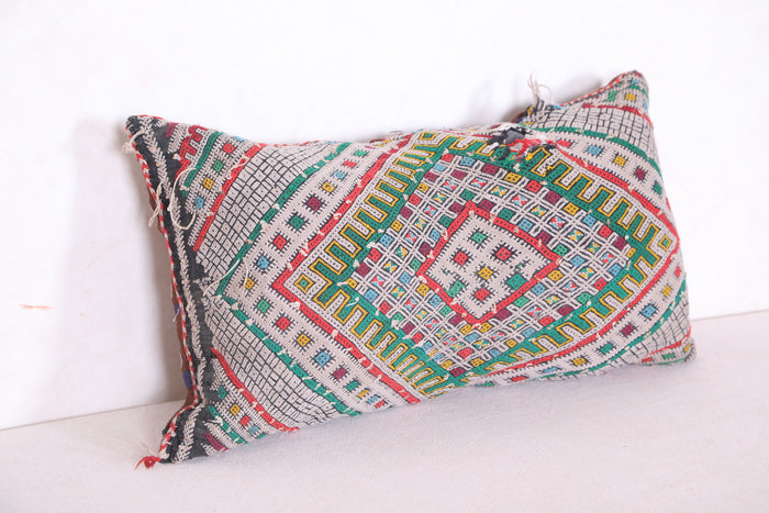 Vintage berber kilim pillow 12.5 INCHES X 22 INCHES - kilim pillow
