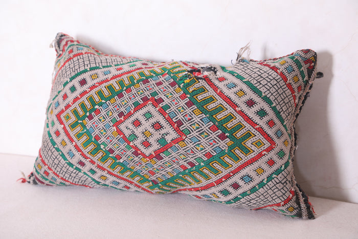Vintage berber kilim pillow 12.5 INCHES X 22 INCHES - kilim pillow