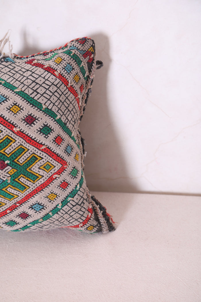 Vintage berber kilim pillow 12.5 INCHES X 22 INCHES - kilim pillow