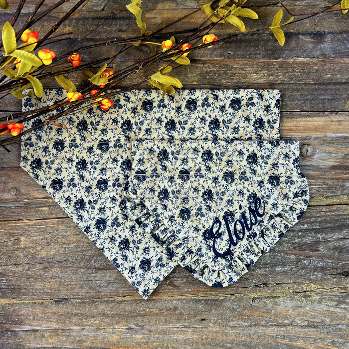 Vintage Blues Fall Dog Bandana