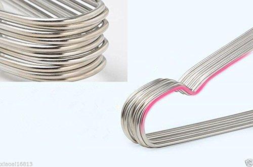 VIPASNAM-4pcs 17.7" Large Heavy Duty Solid Stainless Steel Clothes Coat Hangers