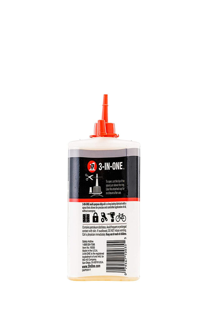 WD-40 3-in-One Multi-Purpose Oil, 3 Oz