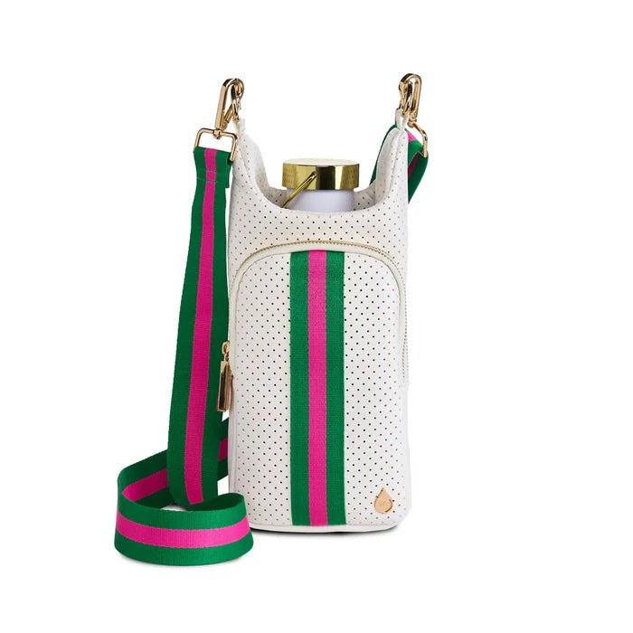 White Coated Perforated Neoprene HydroBag by Wanderfull