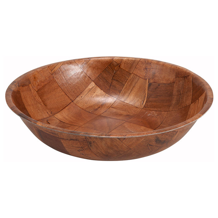 Winco WWB-8 - Woven Wood Salad Bowl - 8" Diameter