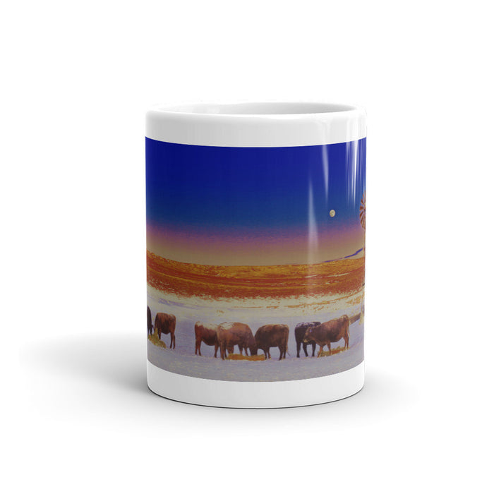 Windmill and Cows Night Feed Mug