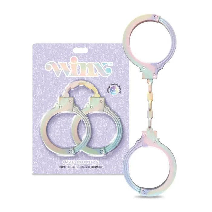Global Novelties WINX Cozy Cuddles Silicone Handcuffs Pastel Rainbow
