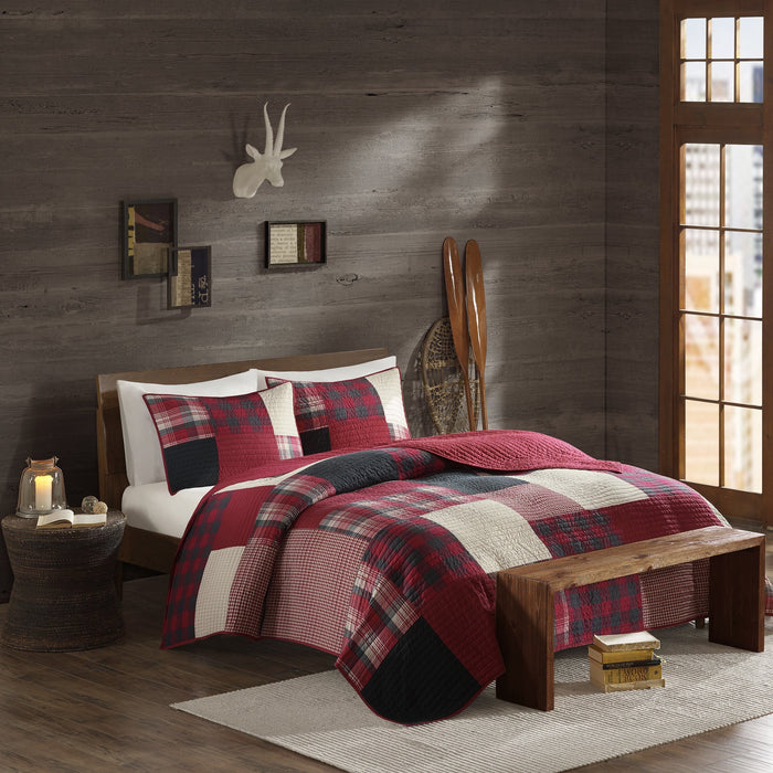 Woolrich Sunset Reversible 3-Pc Oversized Full/Queen Quilt Mini Set - Machann.com