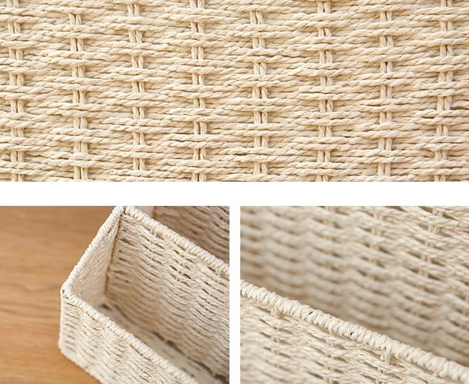 Woven Straw File Folder Racks, Storage File Folder, File Box-Paintingforhome