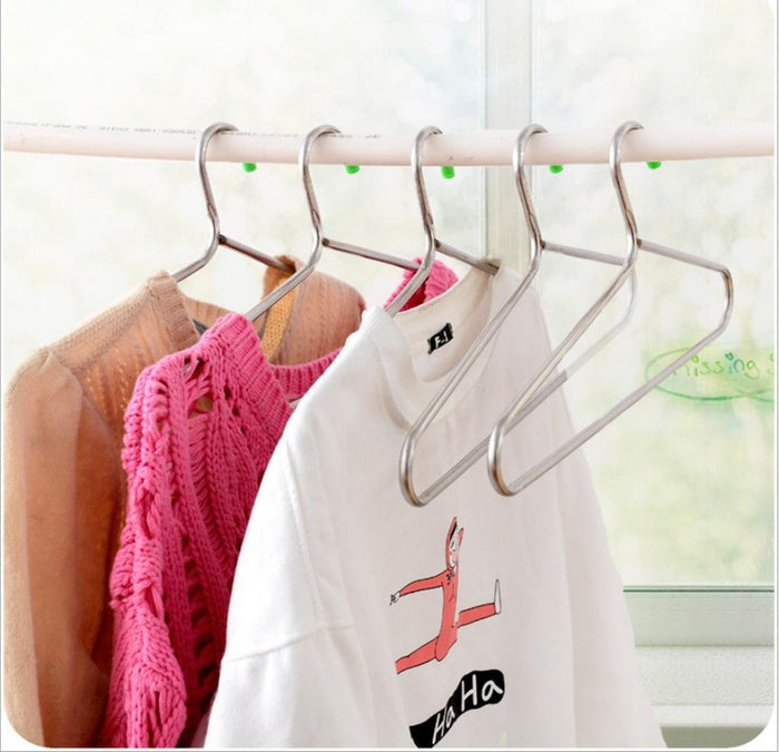 WWZY Hanger stainless steel Hollow tube Racks Bold Skid Clotheshorse?pack of 10? , 40.518.5cm