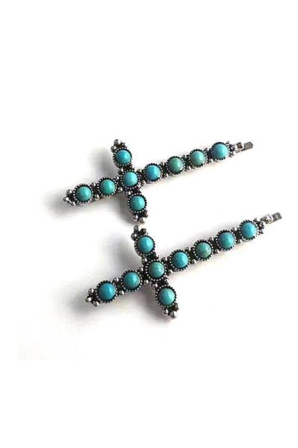 Wynona WESTERN TURQUOISE BOBBY PIN SET