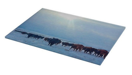 Wyoming Winter Push Cutting Board