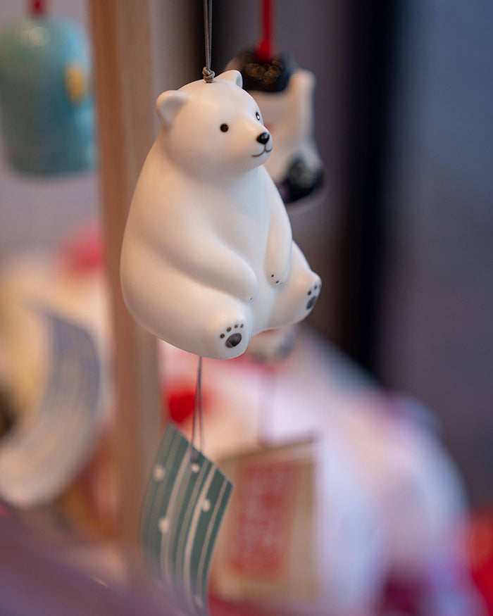 Yakushi Kiln Seto Wind Chimes, Polar Bear, 3302