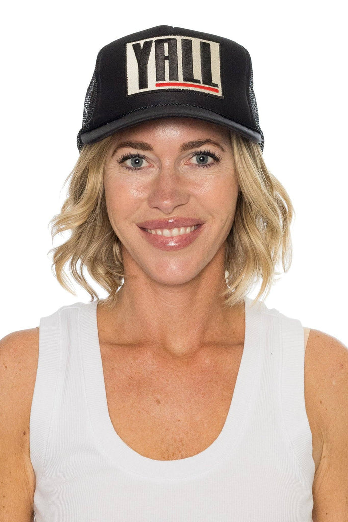 Yall Trucker Hat in Black