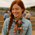 Yellow & Black Skinny Mini Wild Rag Scarf/Cowgirl Necktie