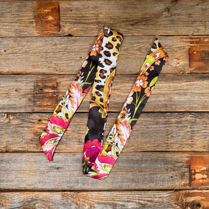 Yellow & Black Skinny Mini Wild Rag Scarf/Cowgirl Necktie