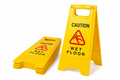 Yellow Wet Floor caution Sign