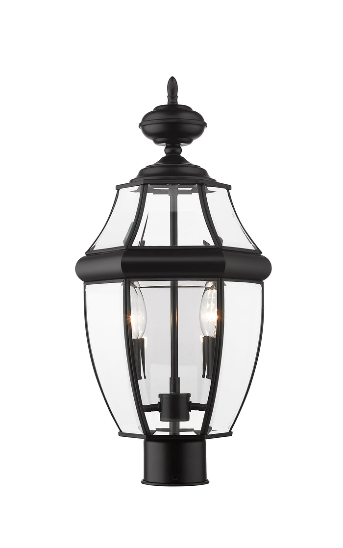 Outdoor Post Mount Fixture Z-Lite 580PHM-BK Black Westover 2 Light Outdoor Post Mount Fixture Z-Lite