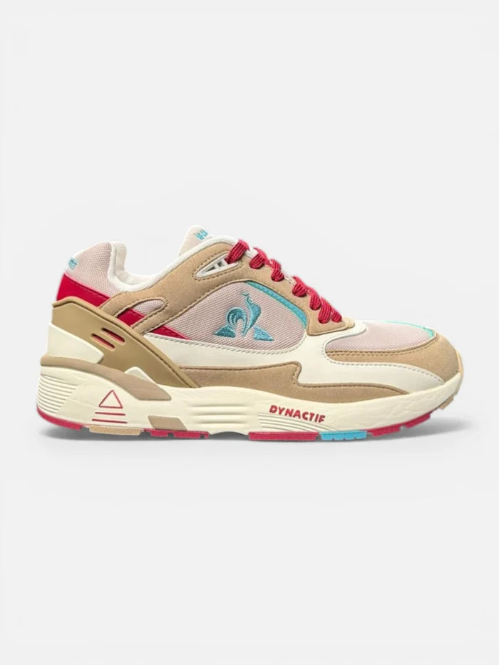 Zapatillas Le Coq Sportif R1100 Classic Beide Rojo Celeste