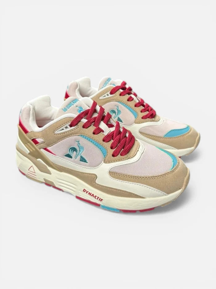 Zapatillas Le Coq Sportif R1100 Classic Beide Rojo Celeste