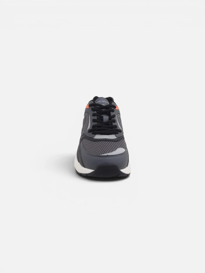 Zapatillas Le Coq Sportif R1100 Gris Oscuro Naranja